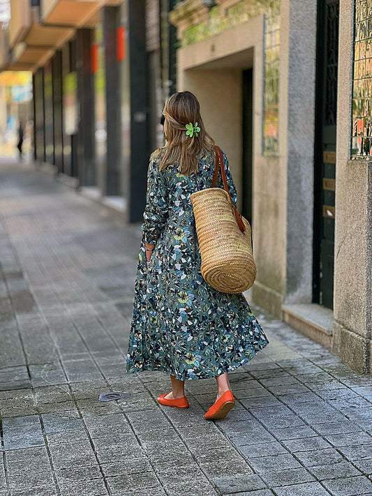 Vestido camiseiro com estampado floral