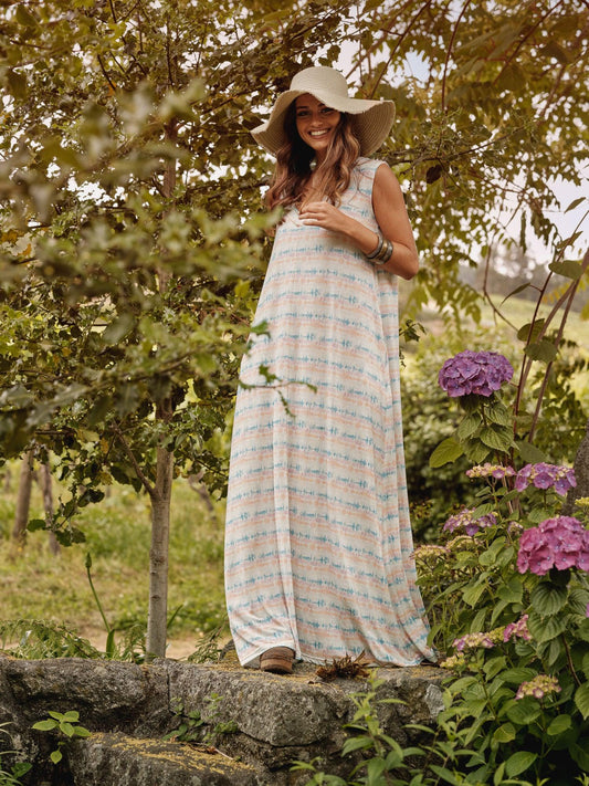 Robe longue en maille