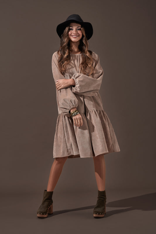 Short corduroy dress