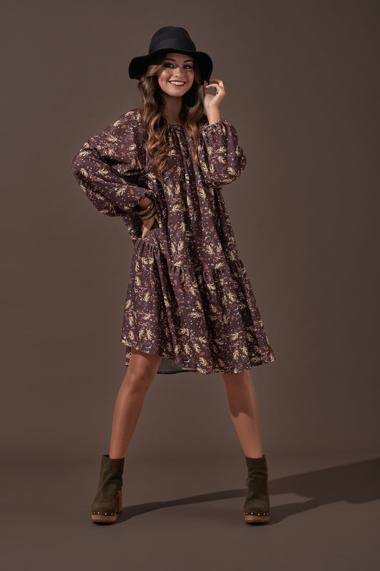 Short dress with frill