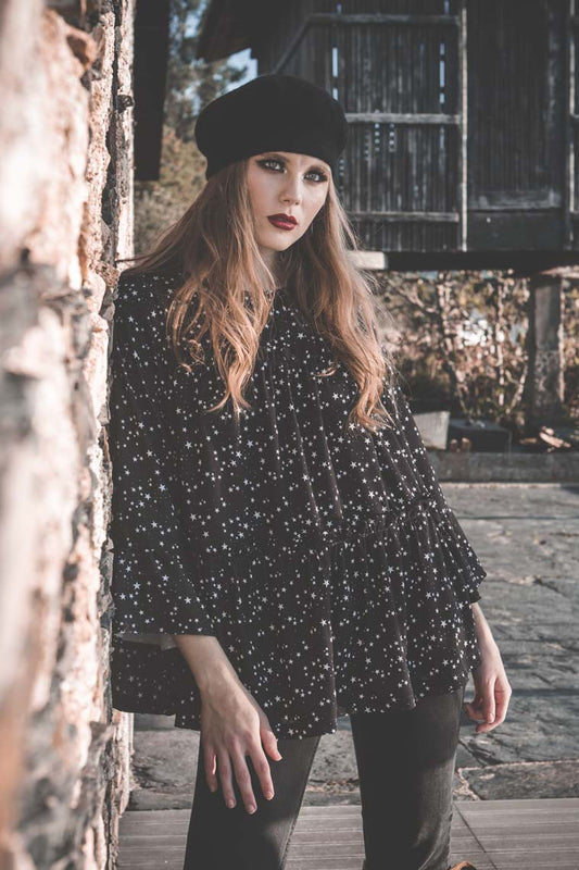 Blouse with stars print