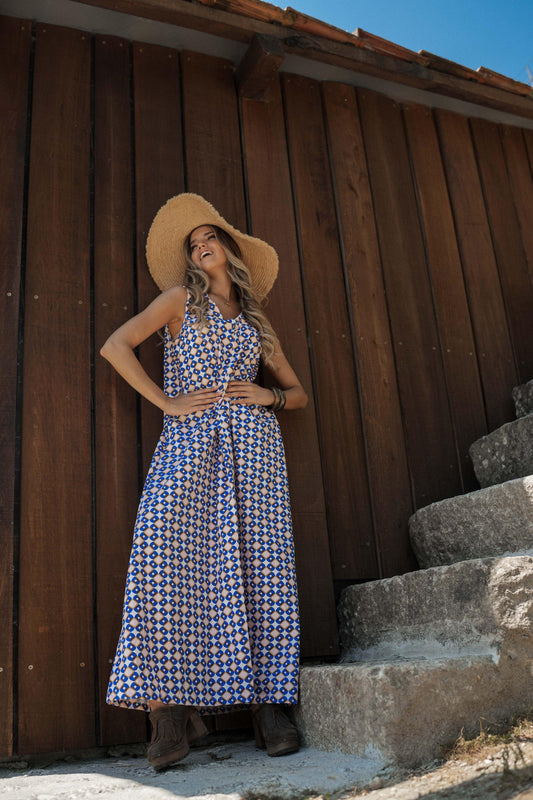 printed long dress