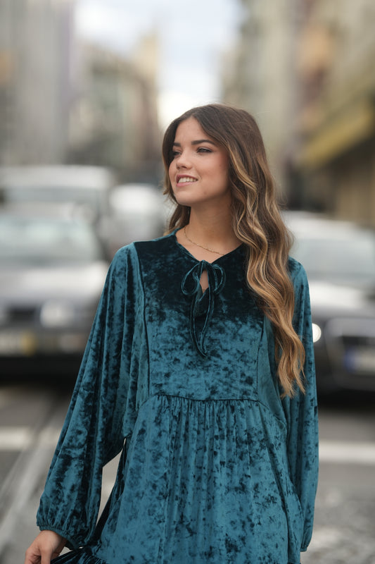 Long velvet dress