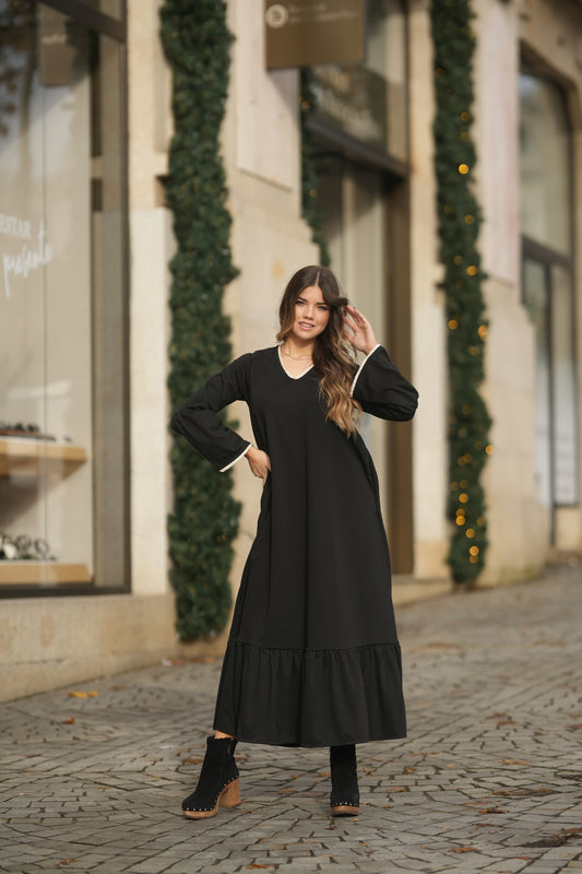 Long dress with lace