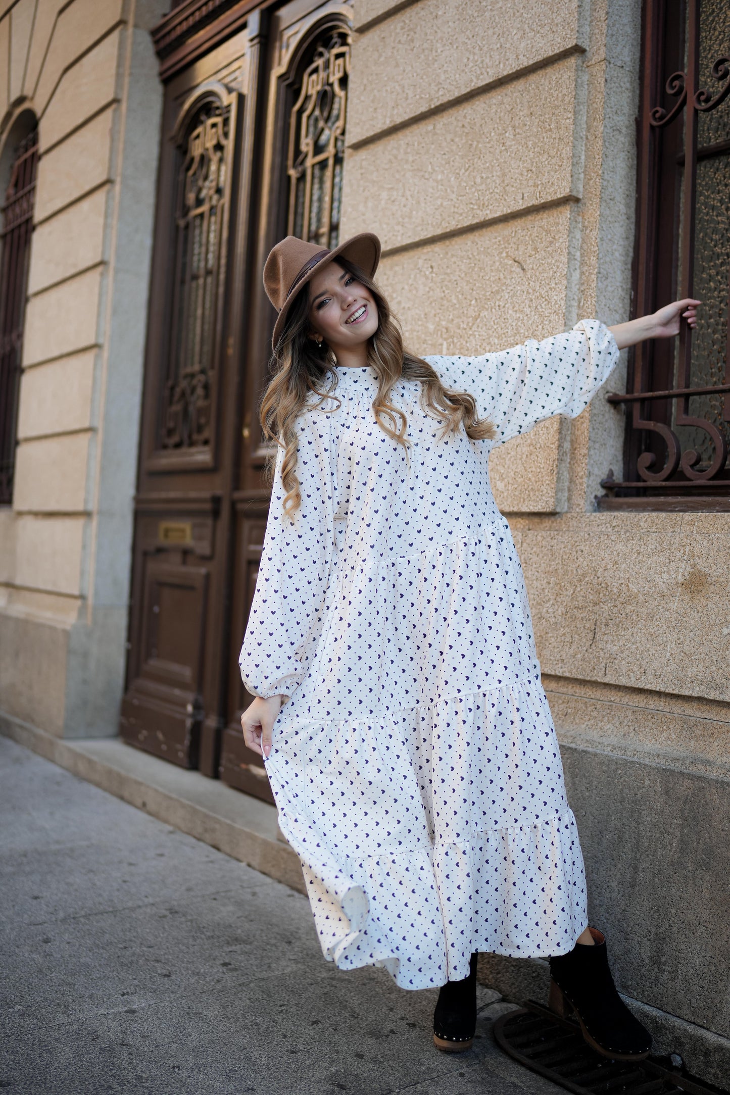 vestido largo corazones