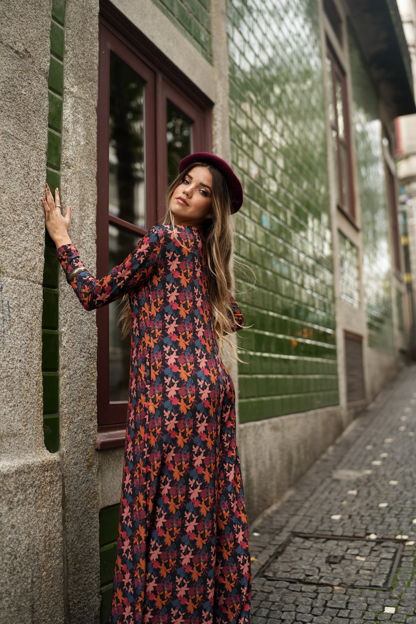 Printed long jumpsuit