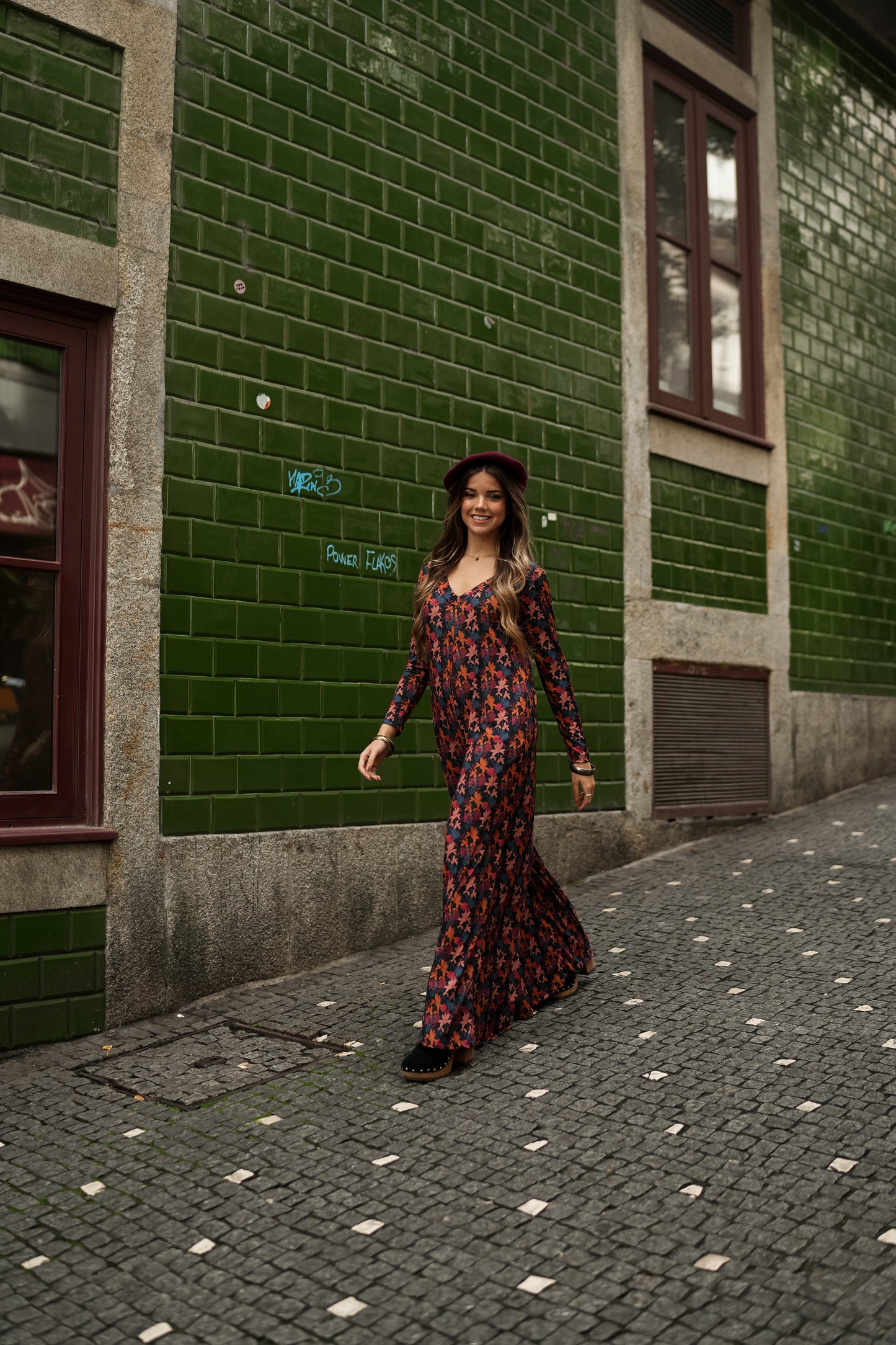 Printed long jumpsuit