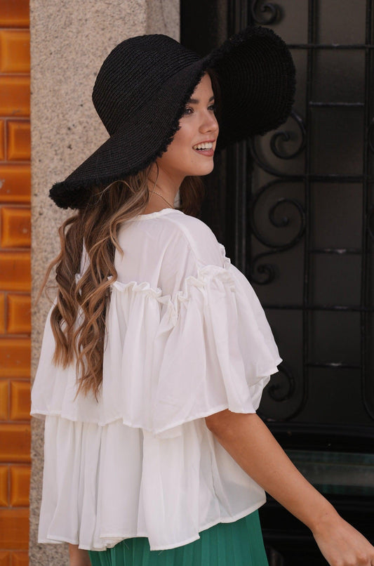 Blouse à volants
