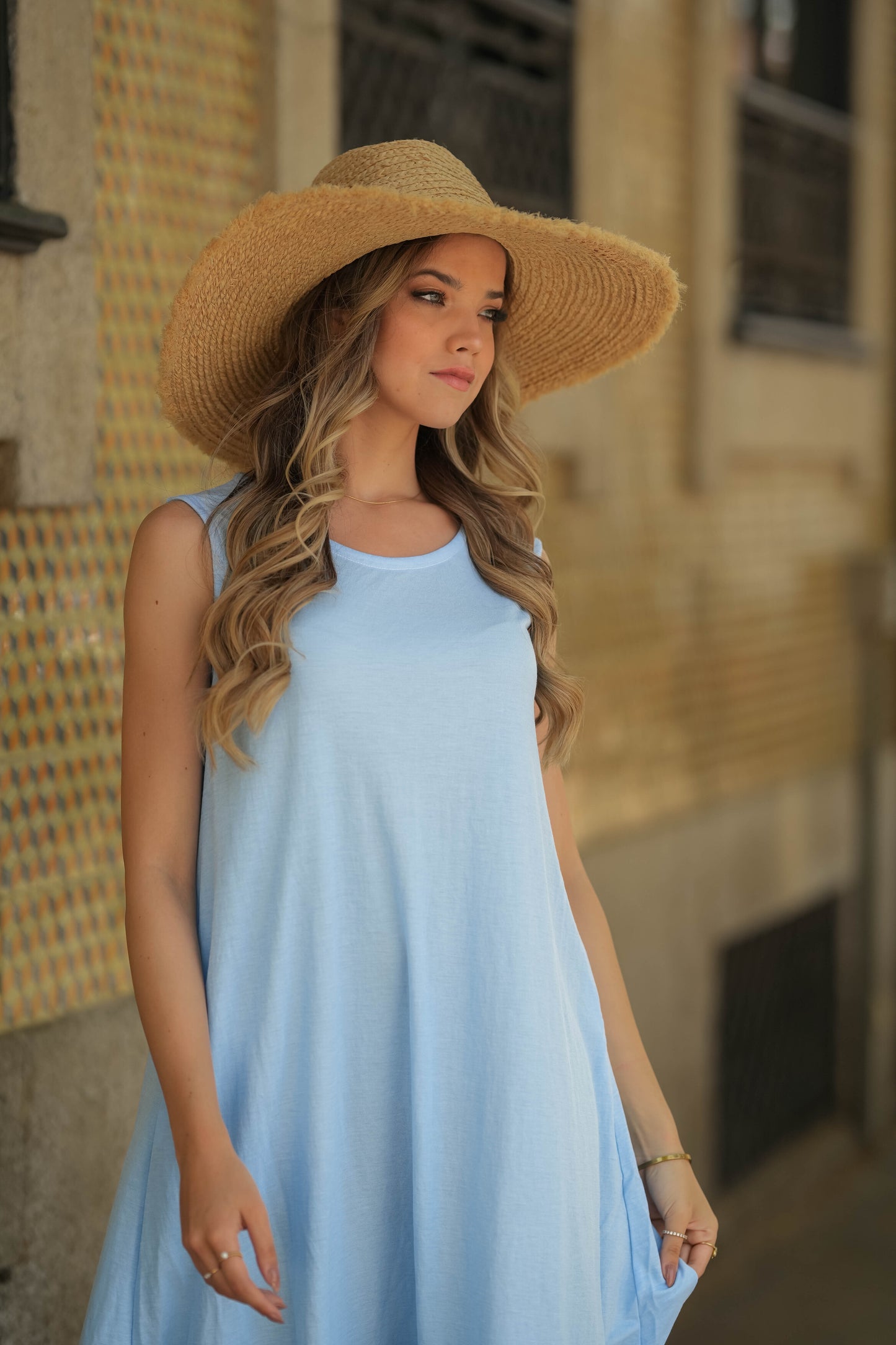 Dress with frill