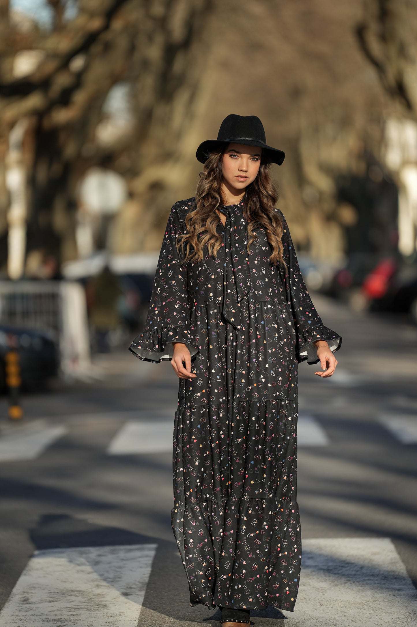 Vestido con lazo en el escote