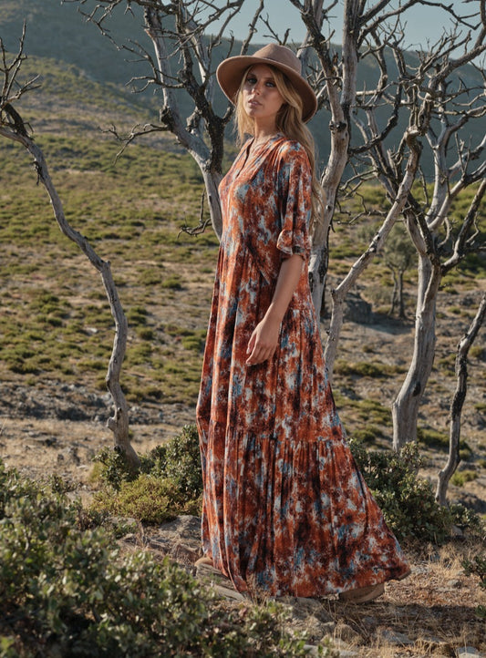 printed long dress