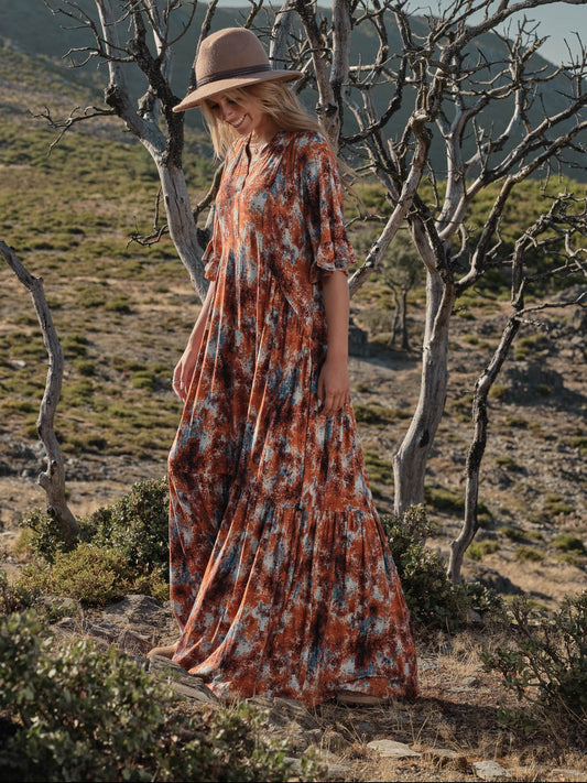 printed long dress
